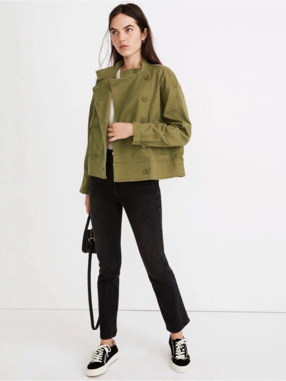 NWT Madewell Felton Military Jacket in Vintage Moss size Medium